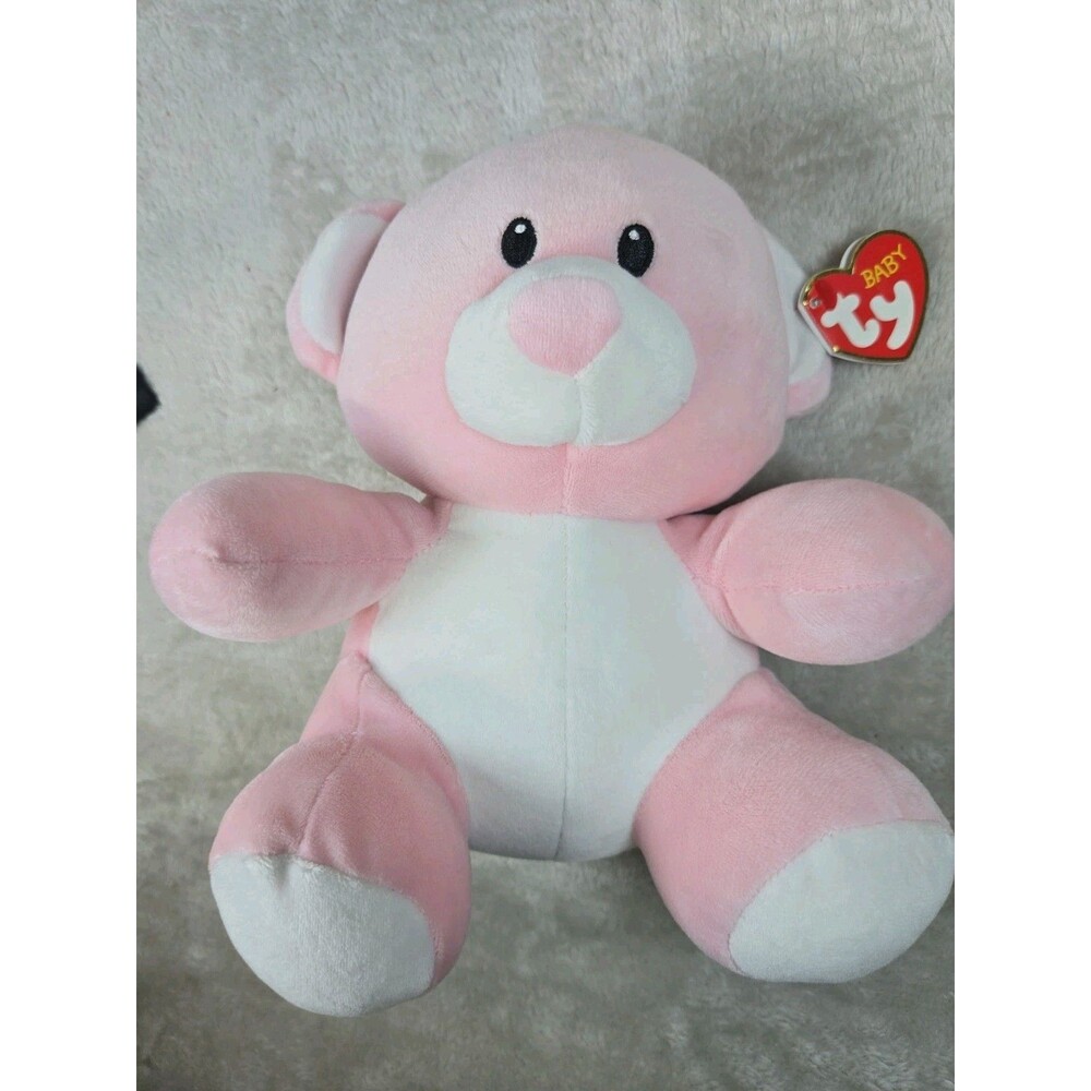 RARE-  Baby Ty❤️PRINCESS PINK TEDDY  6-7" Plush Nwt Bear